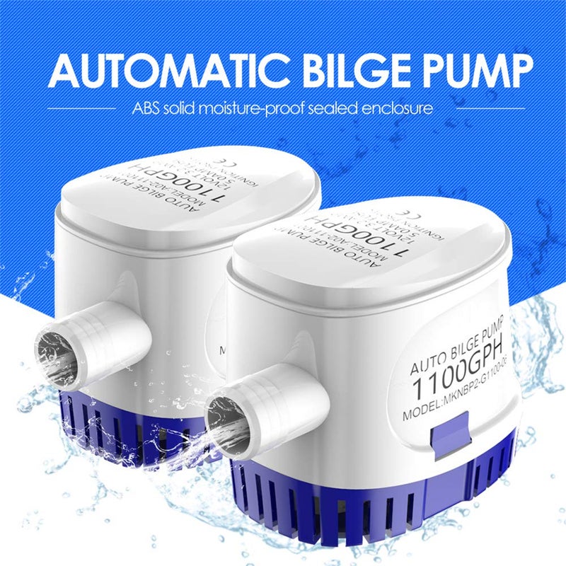 Creatorele Automatic Boat Bilge Pump with Float Switch, 12V, 1100GPH Low Noise - High Efficiency Automatic Bilge Pumps for Boats, Reliable Marine Grade Pump, Easy to Install & Durable - Image 2